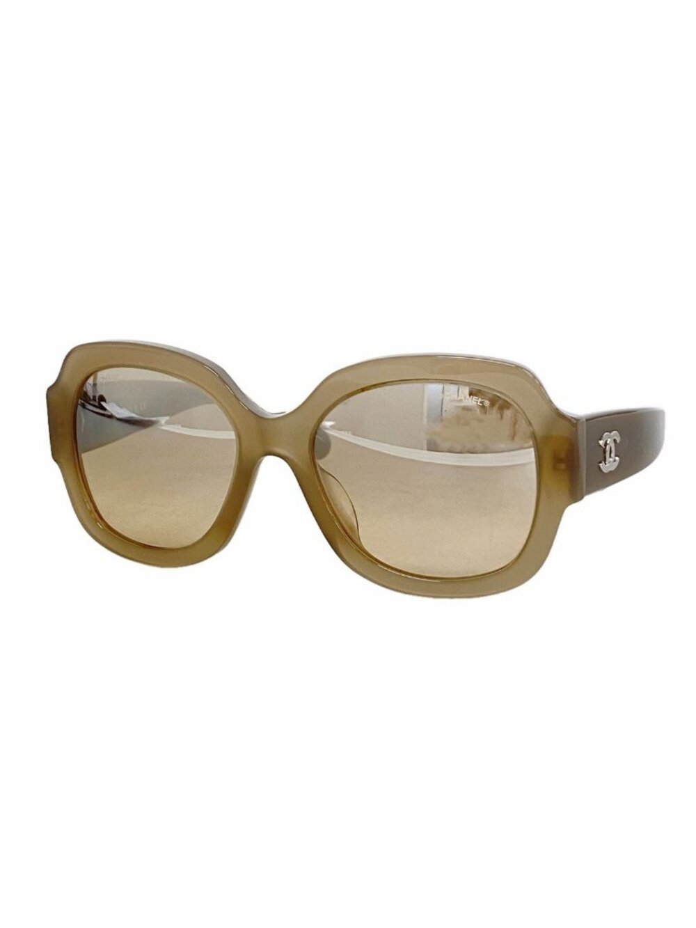 Chanel Sunglasses Acetate Brown Silver Eyewear